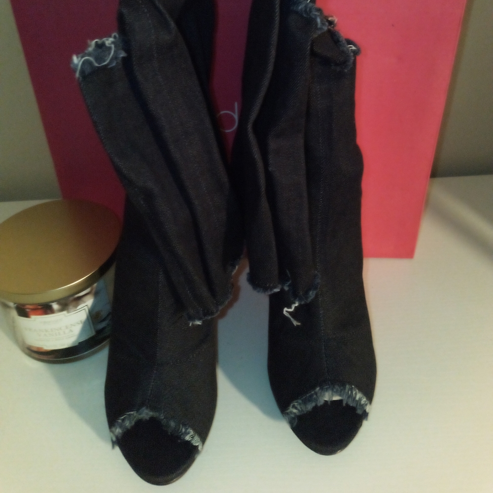 Denim Heel boots